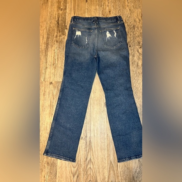 GOOD AMERICAN Good Curve High Waist Distressed Straight Jeans Size 10/30 - Picture 2 of 8